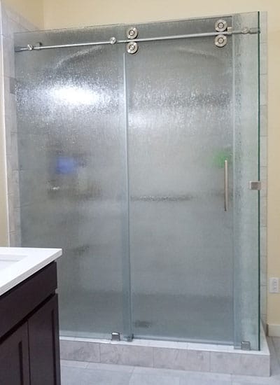 Barn Door Style Sliding Shower Doors Glassman Inc Sumner Wa