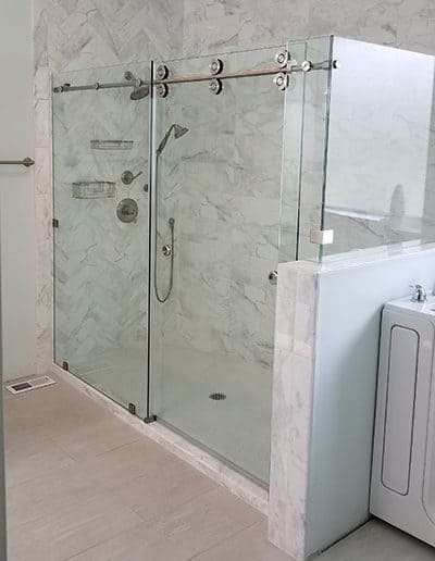 Walk-In Showers with a Sliding Glass Door