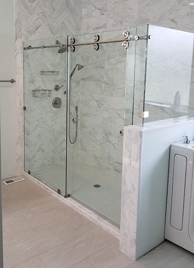 Sliding Shower Doors Walk In, Barn Style Frameless Sliding Glass Shower Door
